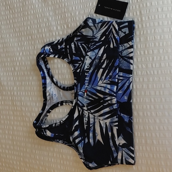 Tommy Hilfiger Other - 💚Tommy Hilfiger Women's Kiwi Printed Logo Sports Bra CD4 Blue Small NWT